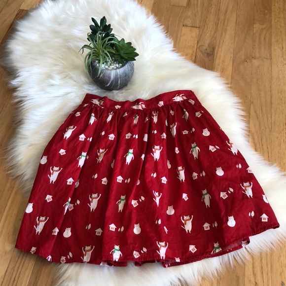 Modcloth Dresses & Skirts - Modcloth cat print skirt